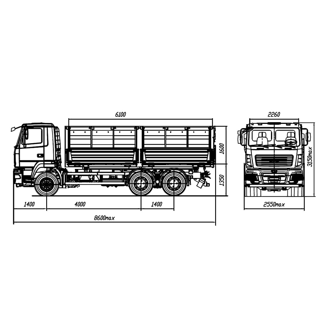 Маз 6501 чертеж