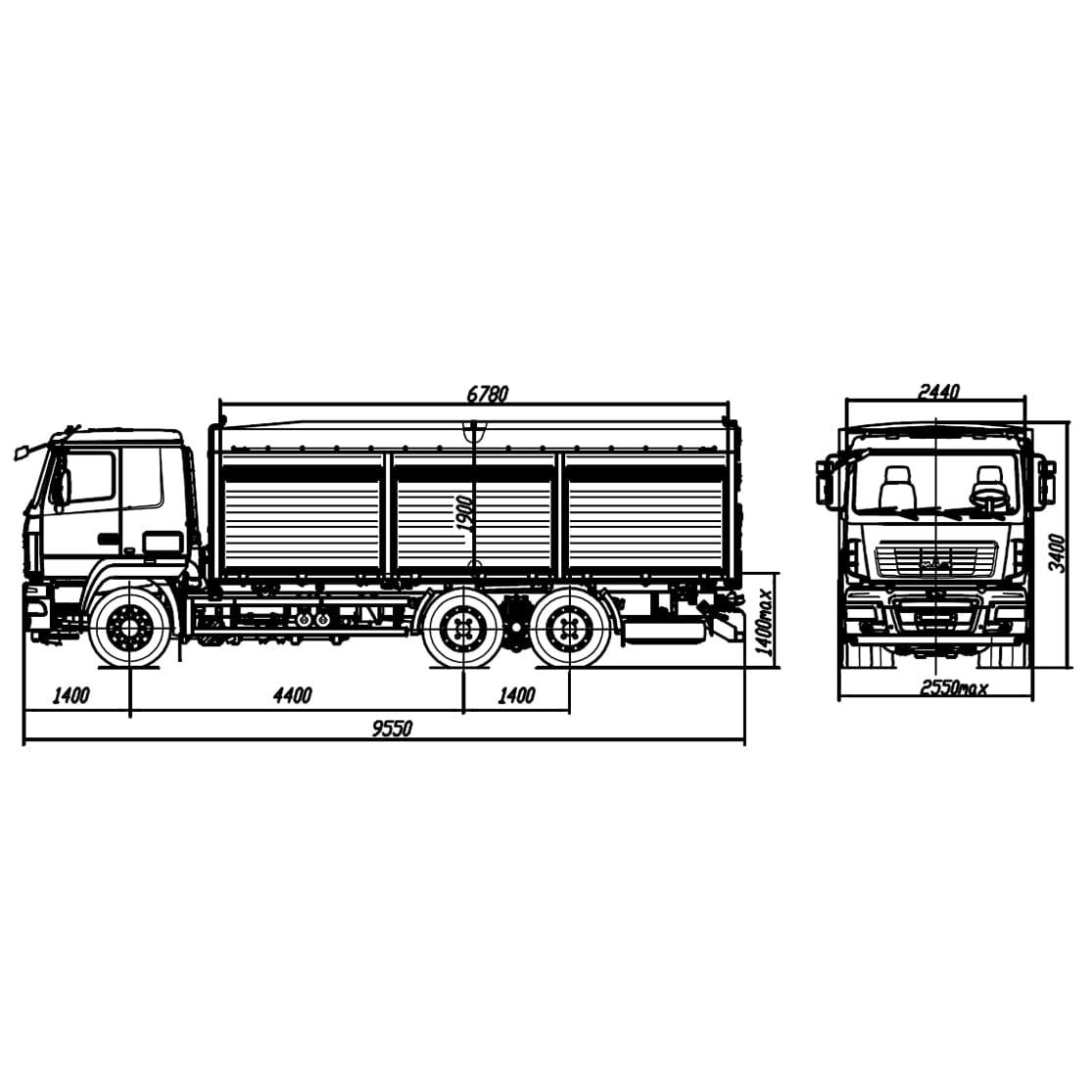 Маз 6501 чертеж